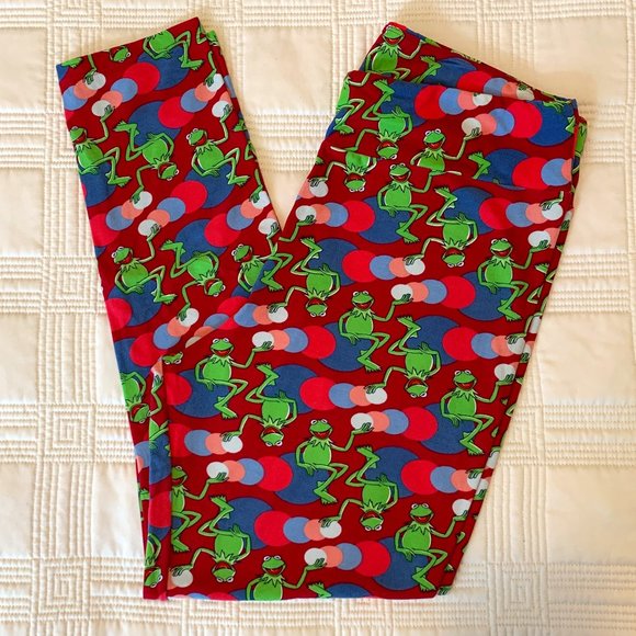Nearly New LuLaRoe The Disney Collection Kermit the Frog Leggings - Picture 1 of 5